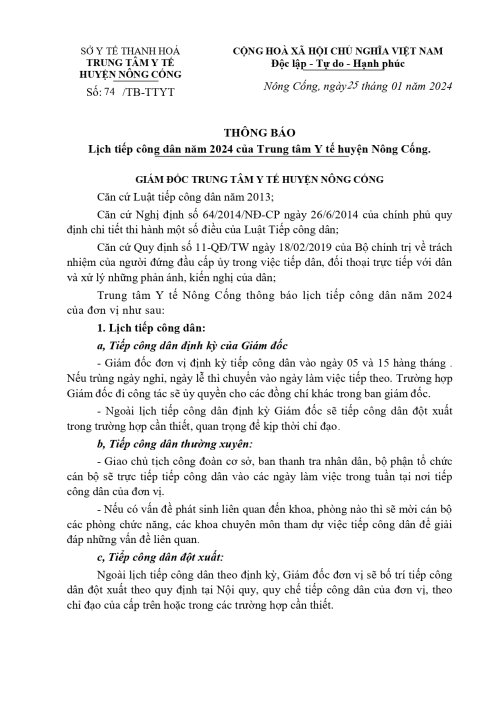 Thong bao lich tiep cong dan 2024 của Trung tâm y tế huyện Nông Cống_page-0001.jpg