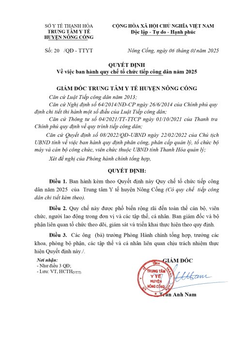 1.2025- QD ban hanh quy chế tiếp công dân của Trung tâm y tế Nông Cống_page-0001.jpg